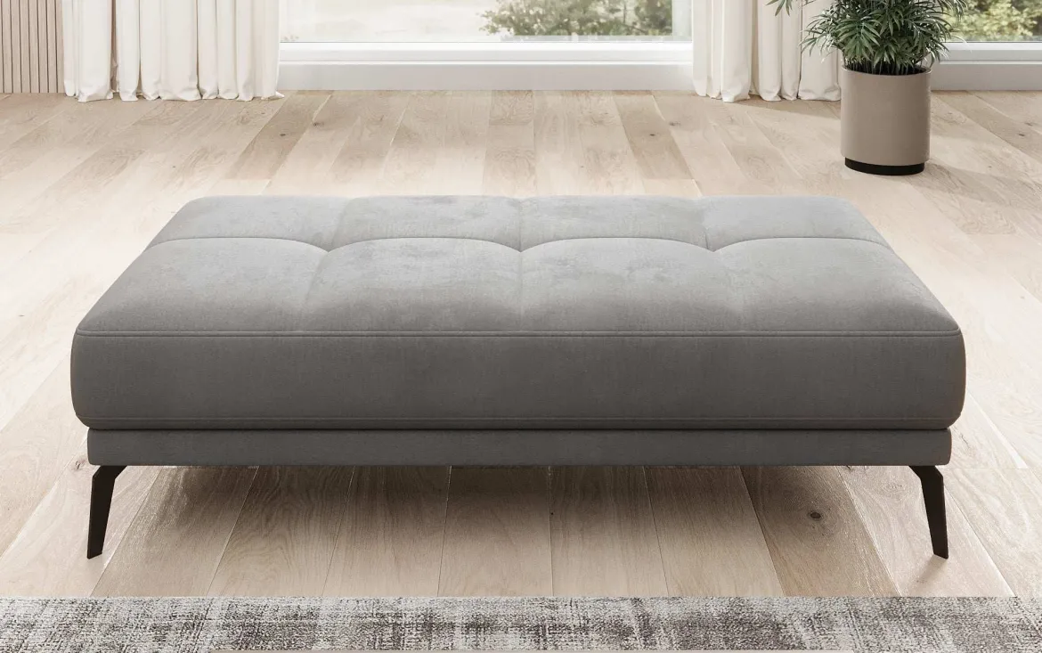 Designer Ecksofa Terina inkl. Beistellhocker
