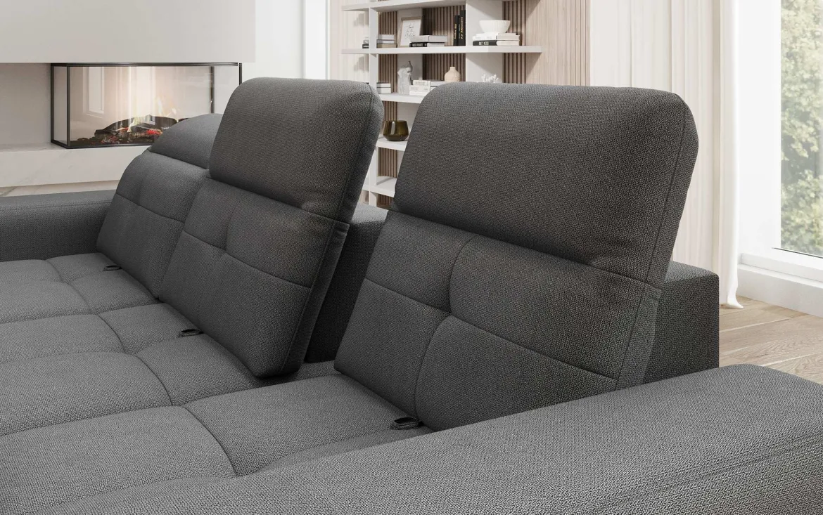 Designer Ecksofa Terina inkl. Beistellhocker