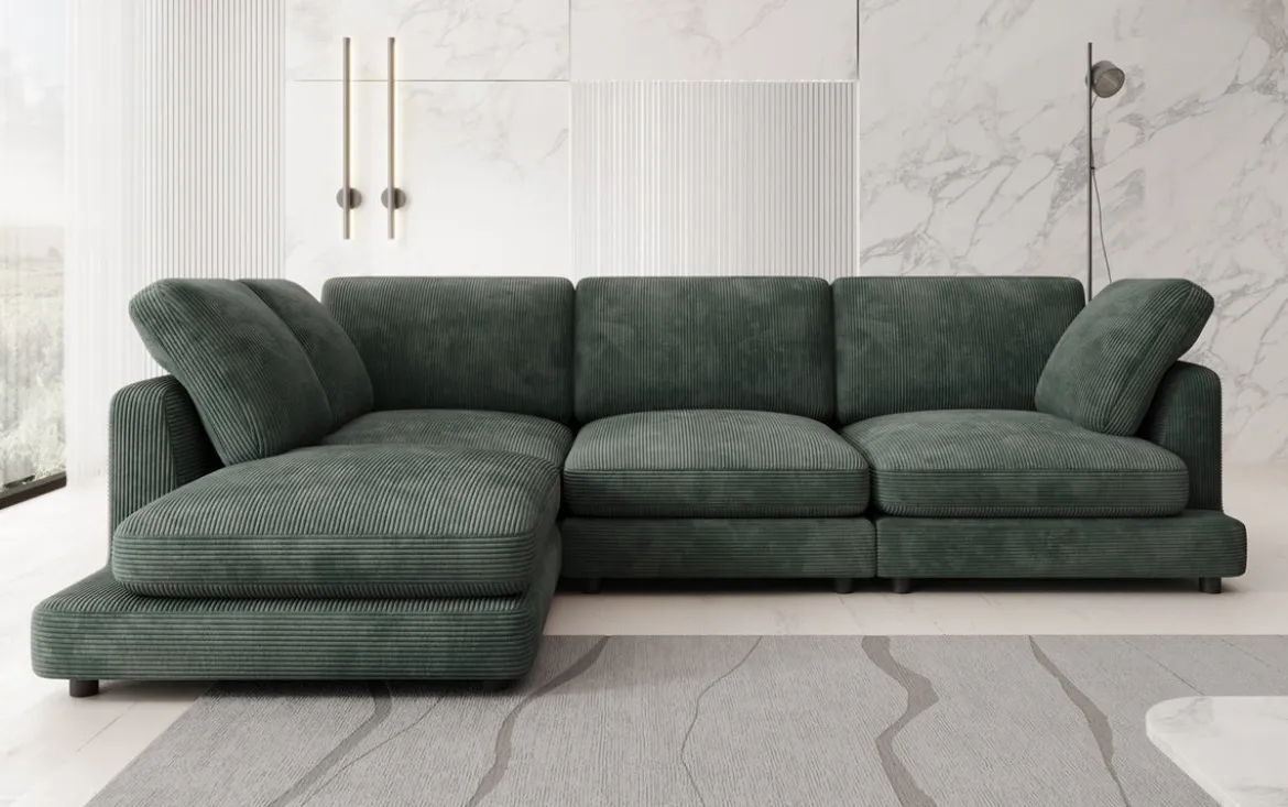 Designer Ecksofa Thalessa in Cord