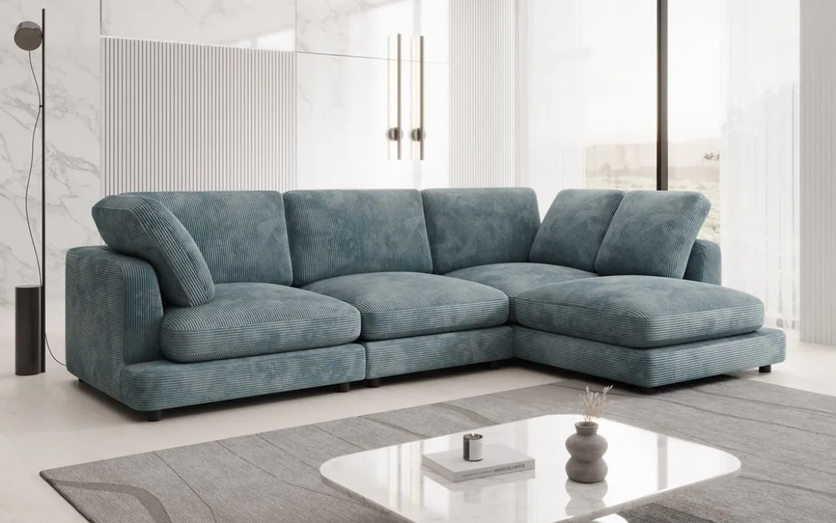 Designer Ecksofa Thalessa in Cord