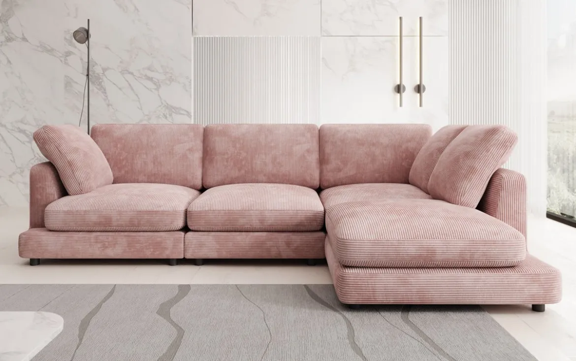 Designer Ecksofa Thalessa in Cord