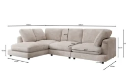Designer Ecksofa Thalessa in Cord