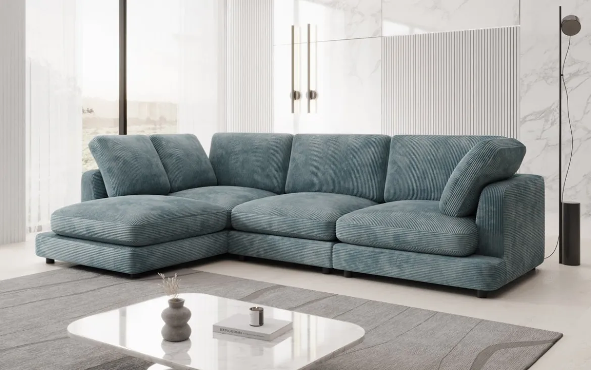 Designer Ecksofa Thalessa in Cord