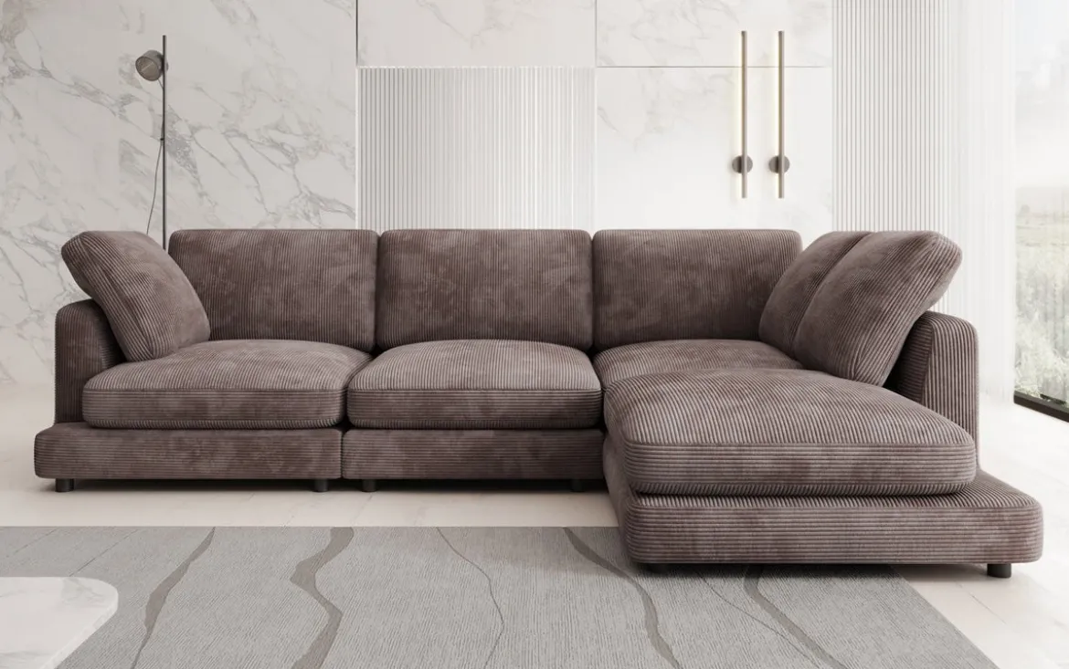 Designer Ecksofa Thalessa in Cord