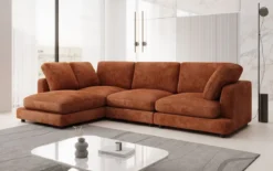 Designer Ecksofa Thalessa in Cord