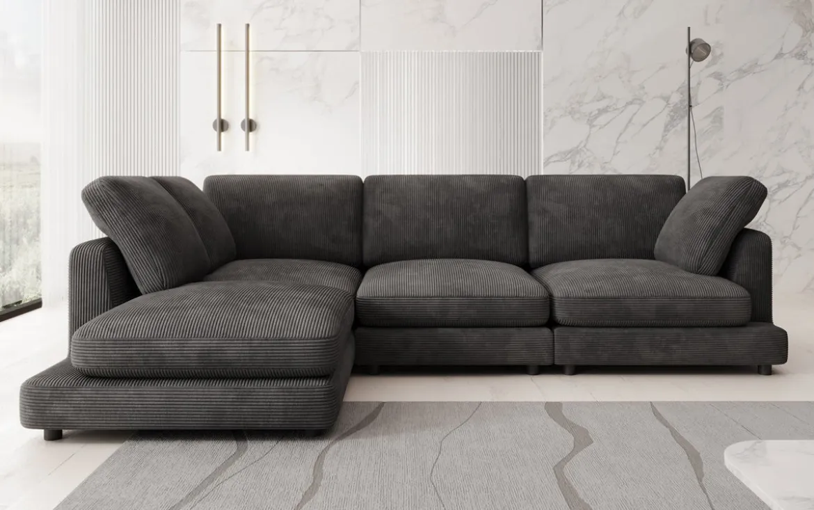 Designer Ecksofa Thalessa in Cord