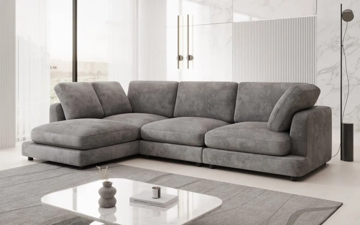 Designer Ecksofa Thalessa in Cord