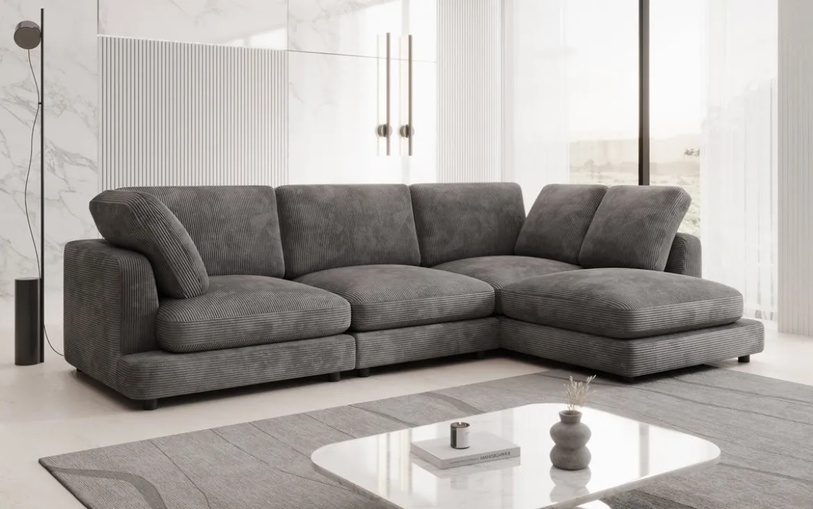 Designer Ecksofa Thalessa in Cord