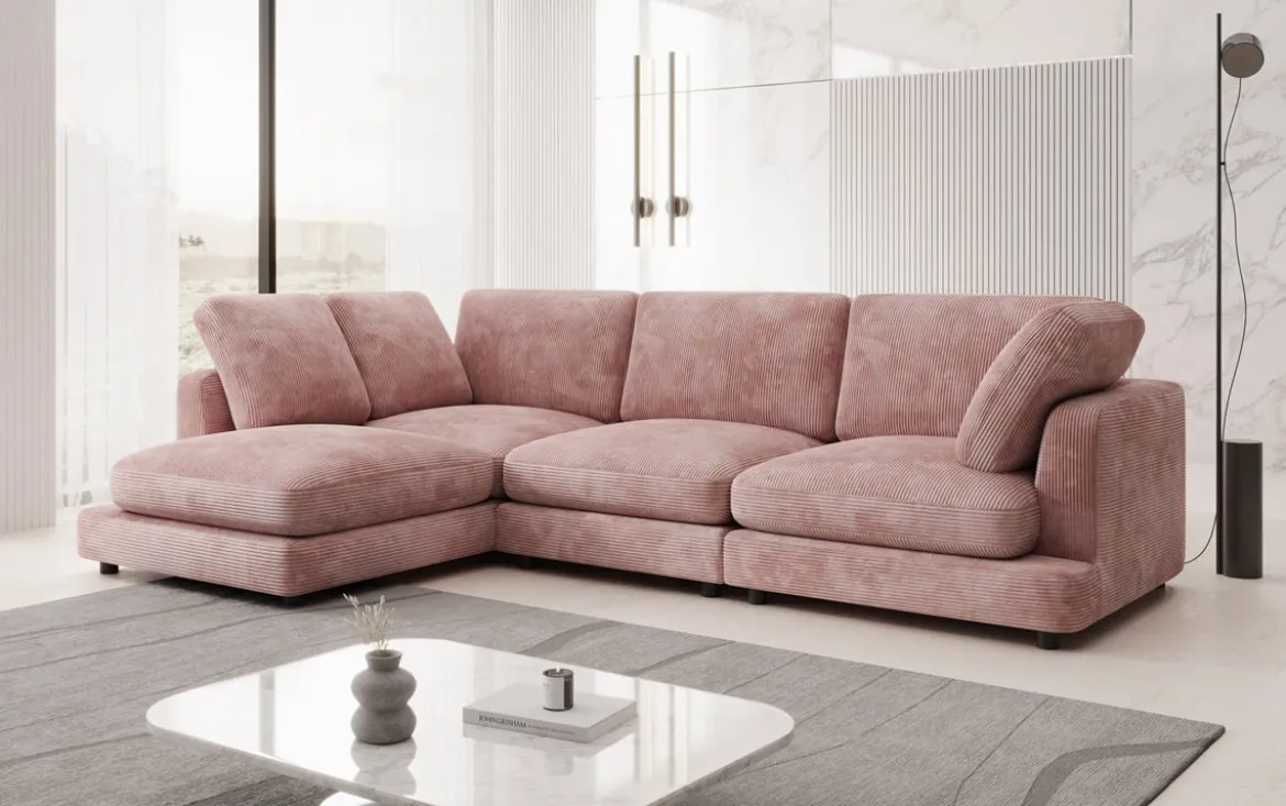 Designer Ecksofa Thalessa in Cord