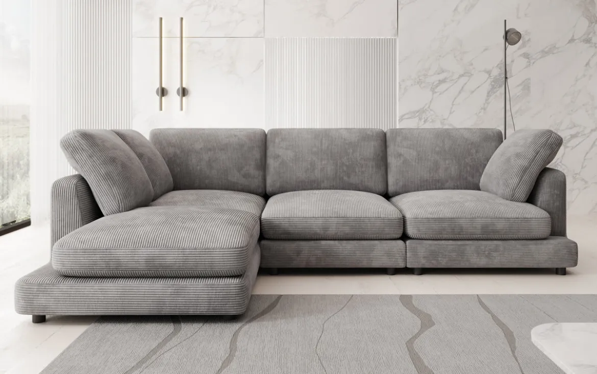 Designer Ecksofa Thalessa in Cord