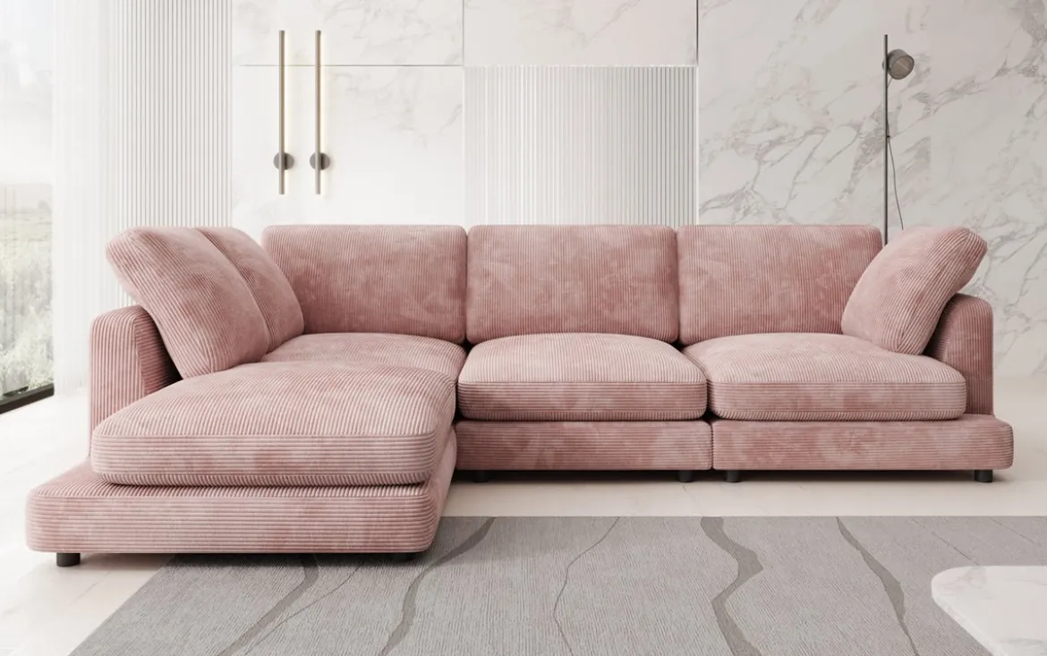 Designer Ecksofa Thalessa in Cord