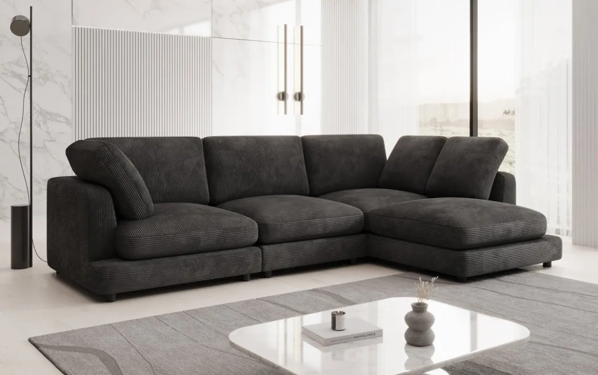 Designer Ecksofa Thalessa in Cord