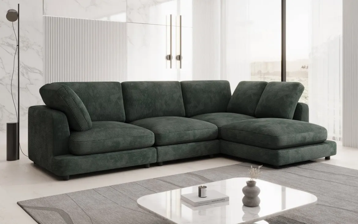 Designer Ecksofa Thalessa in Cord
