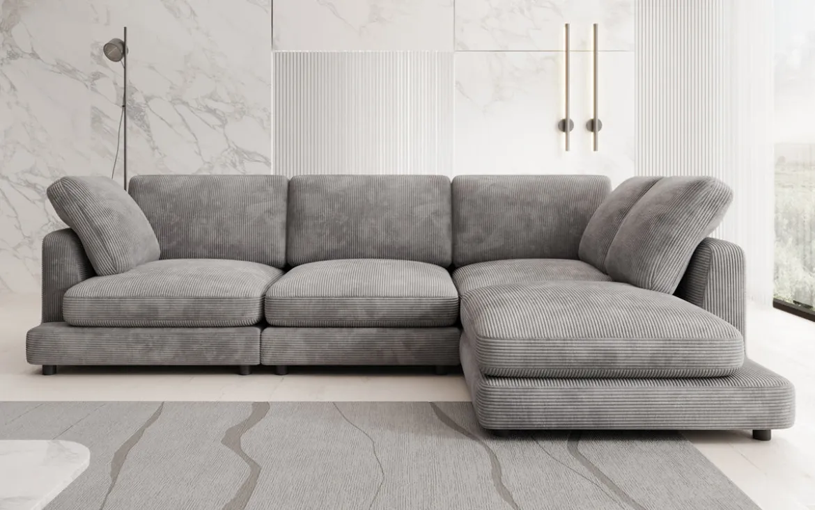 Designer Ecksofa Thalessa in Cord