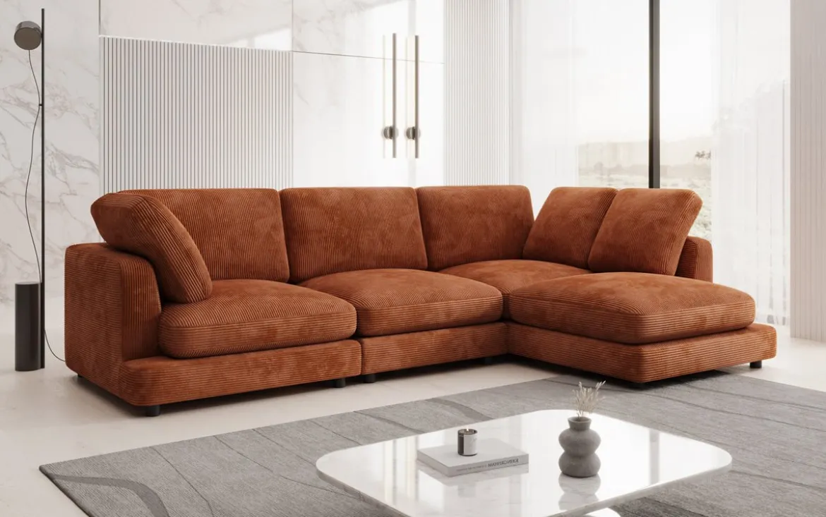 Designer Ecksofa Thalessa in Cord