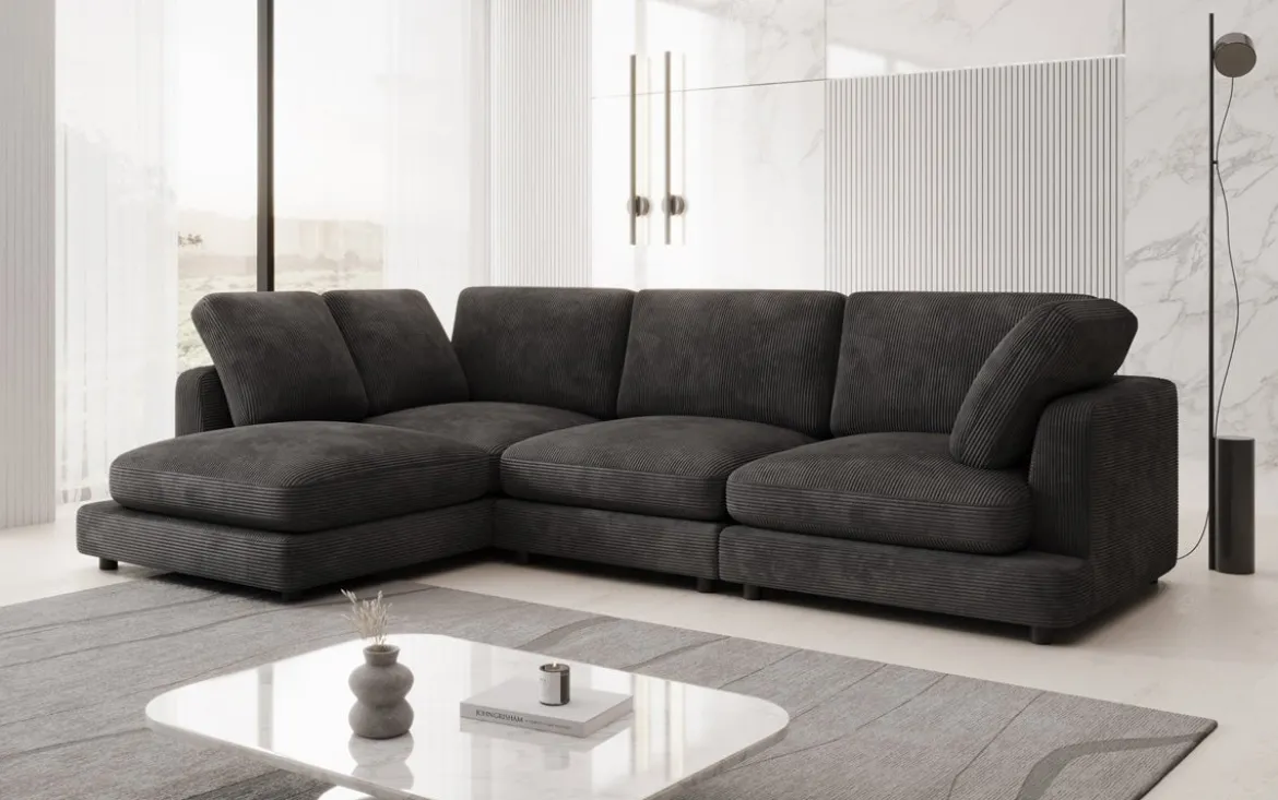 Designer Ecksofa Thalessa in Cord