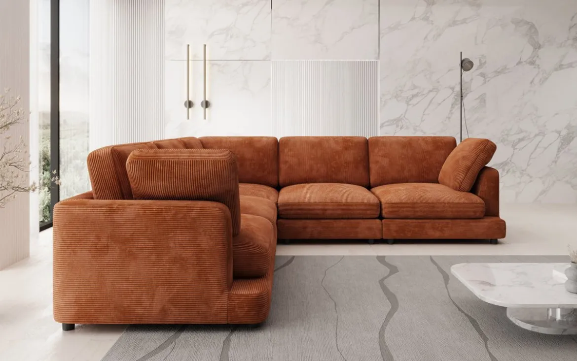 Designer Ecksofa Thalessa Maxi in Cord