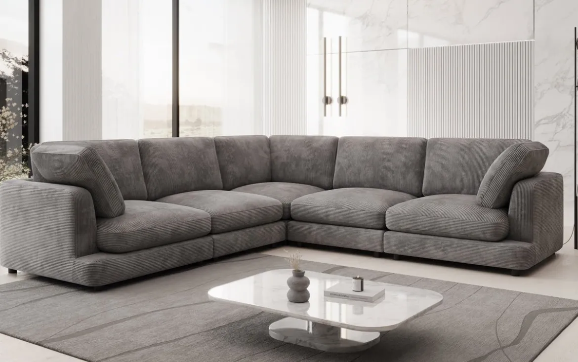 Designer Ecksofa Thalessa Maxi in Cord