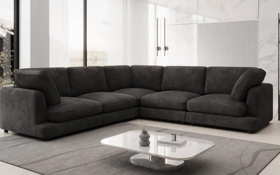 Designer Ecksofa Thalessa Maxi in Cord