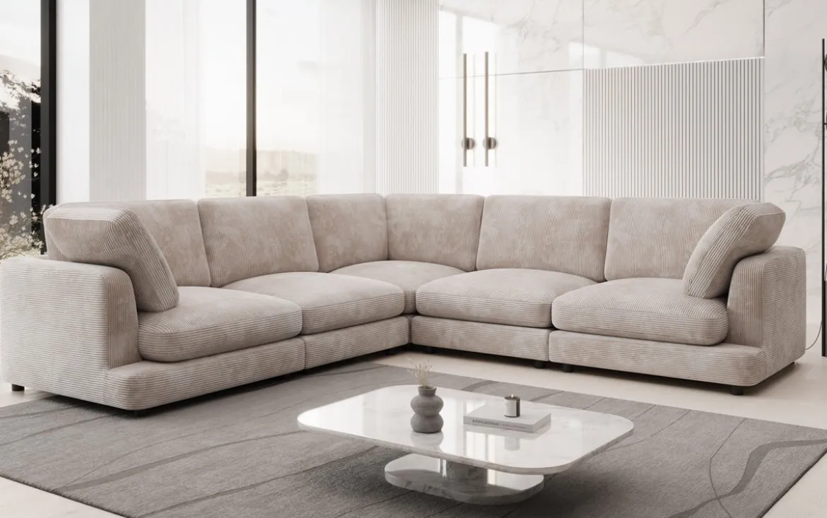 Designer Ecksofa Thalessa Maxi in Cord