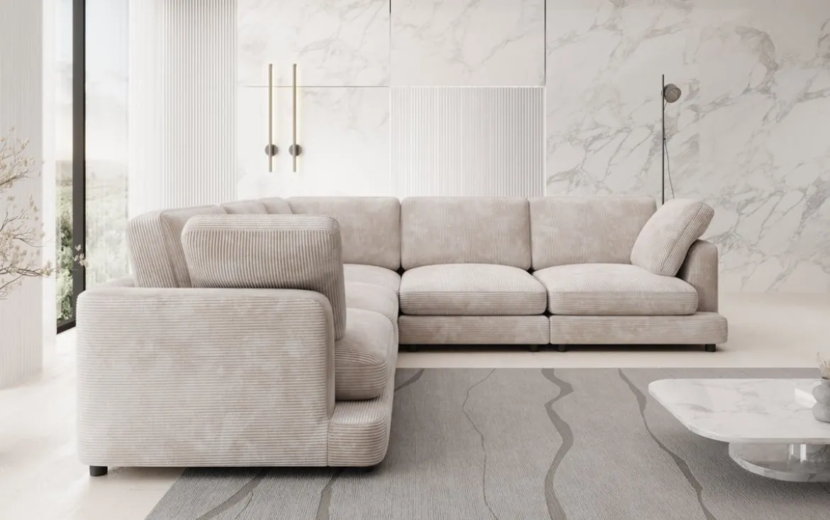 Designer Ecksofa Thalessa Maxi in Cord