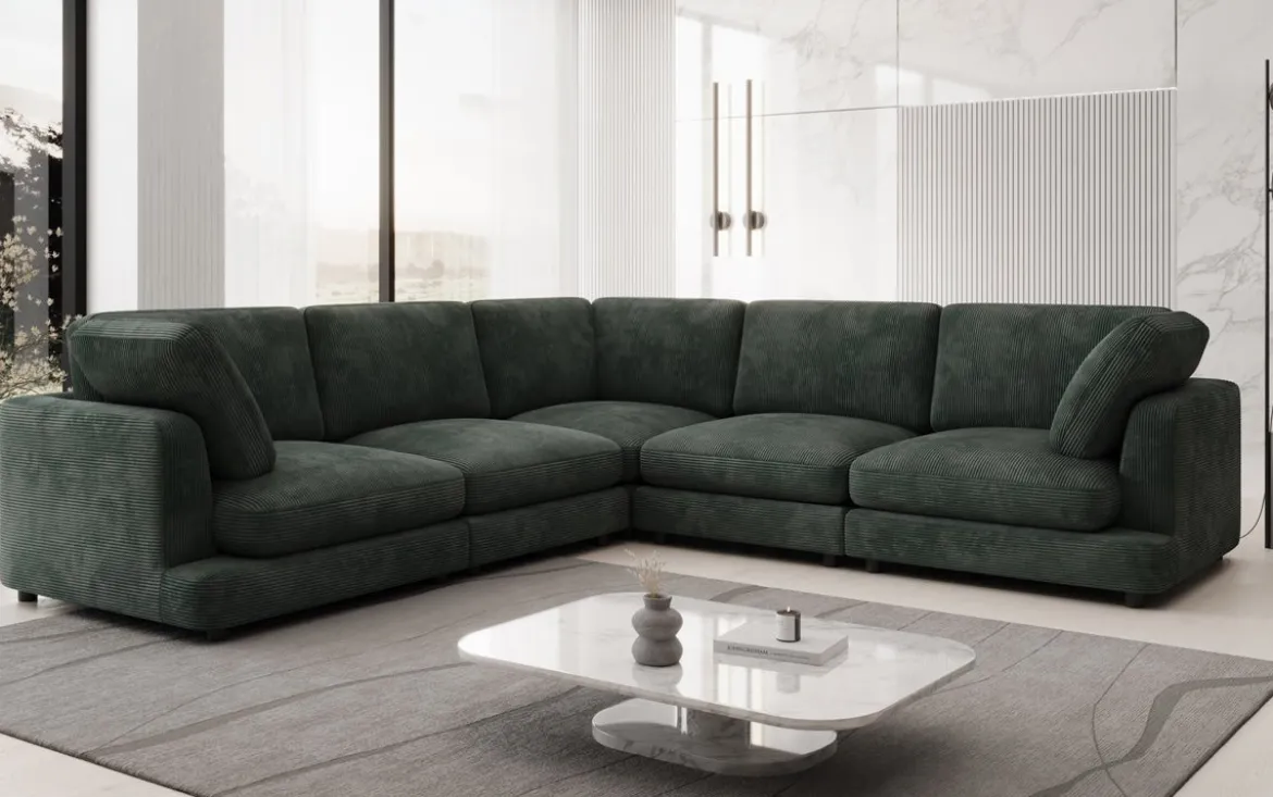 Designer Ecksofa Thalessa Maxi in Cord