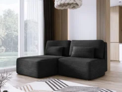 Designer Ecksofa Tilia Cord mit Schlaffunktion und Stauraum