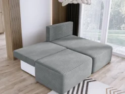 Designer Ecksofa Tilia Cord mit Schlaffunktion und Stauraum