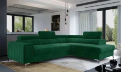 Designer Ecksofa Tirenni mit Schlaf- und Klappfunktion