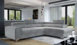 Designer Ecksofa Tirenni mit Schlaf- und Klappfunktion