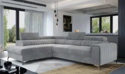 Designer Ecksofa Tirenni mit Schlaf- und Klappfunktion