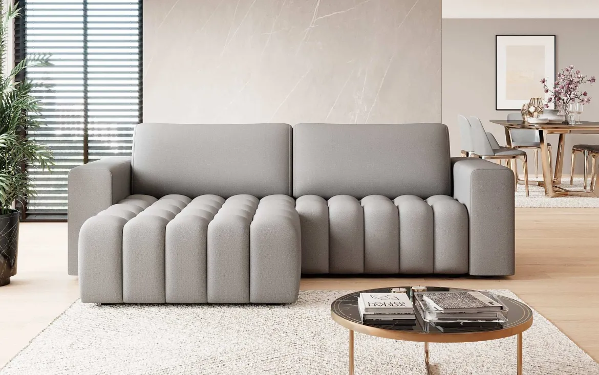 Designer Ecksofa Tirina mit Schlaffunktion