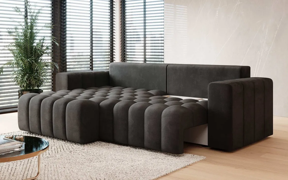 Designer Ecksofa Tirina mit Schlaffunktion