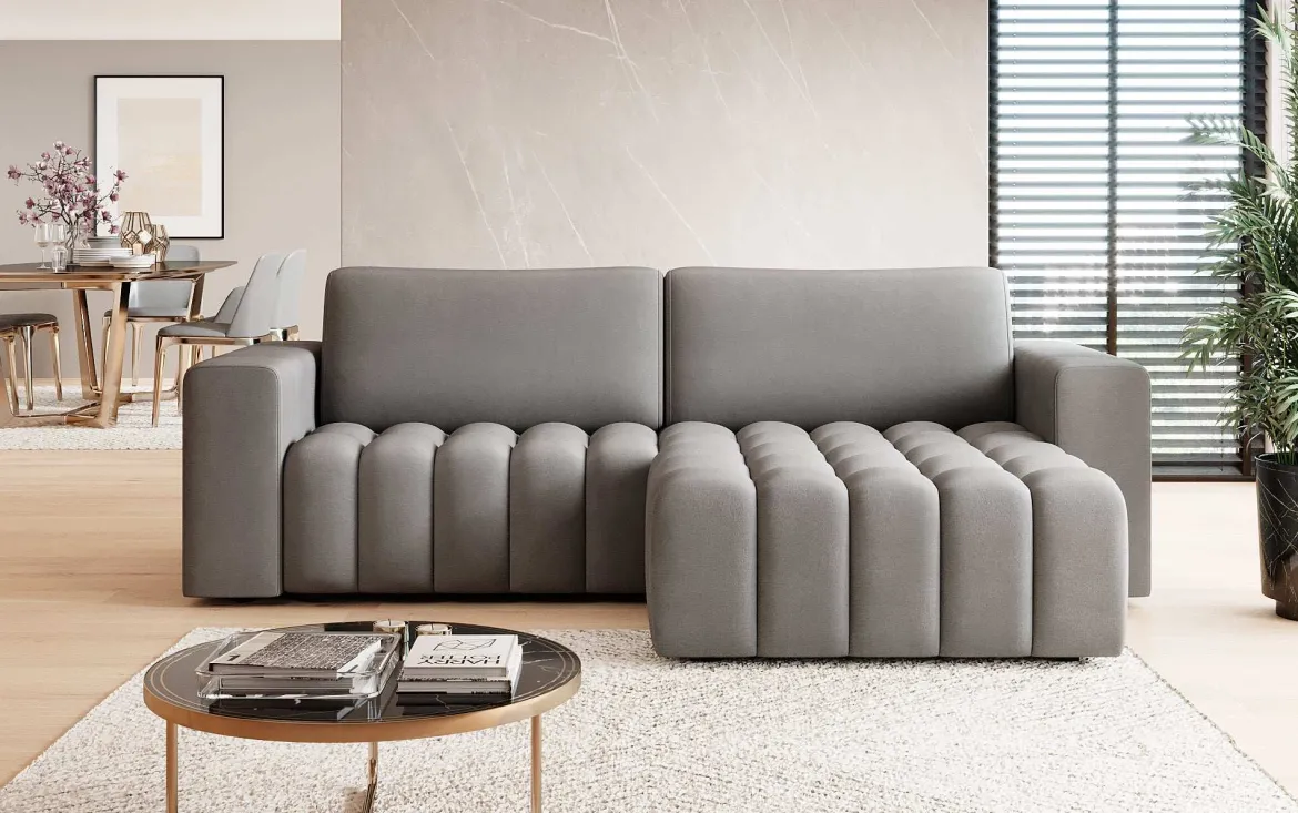 Designer Ecksofa Tirina mit Schlaffunktion