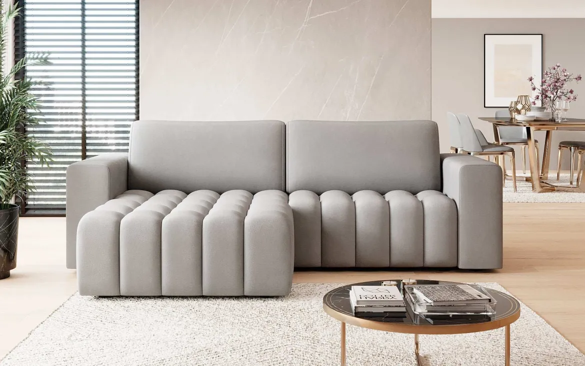 Designer Ecksofa Tirina mit Schlaffunktion