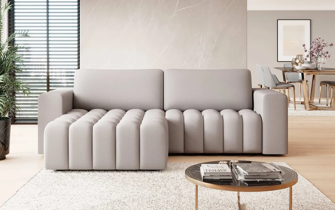 Designer Ecksofa Tirina mit Schlaffunktion