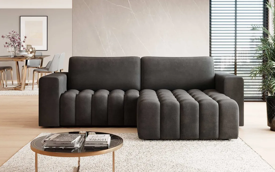 Designer Ecksofa Tirina mit Schlaffunktion