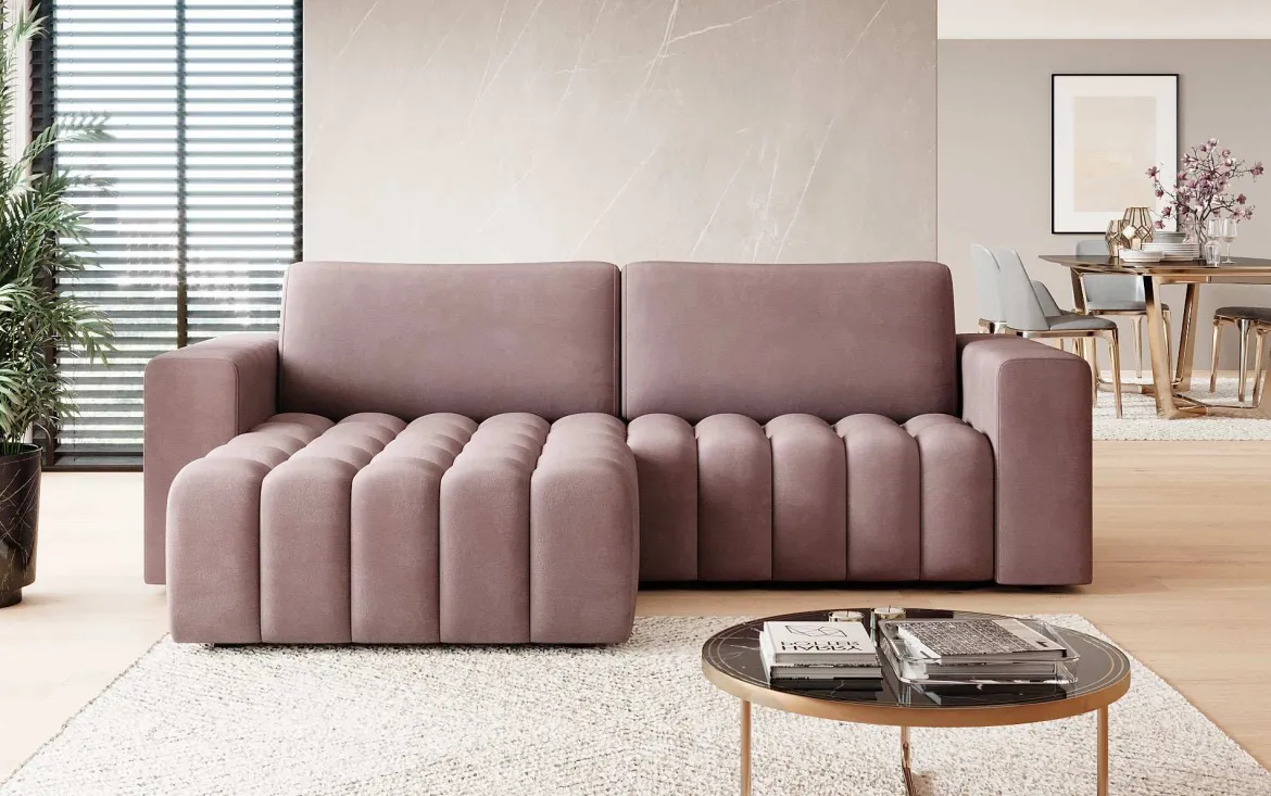 Designer Ecksofa Tirina mit Schlaffunktion