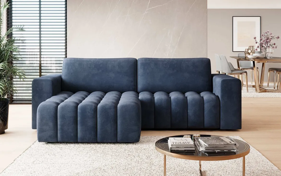 Designer Ecksofa Tirina mit Schlaffunktion