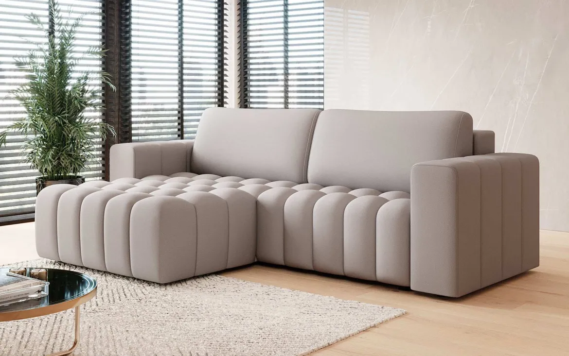 Designer Ecksofa Tirina mit Schlaffunktion
