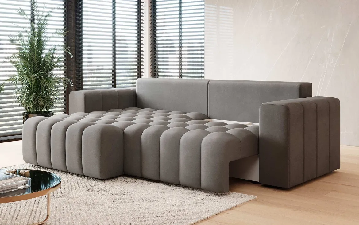 Designer Ecksofa Tirina mit Schlaffunktion