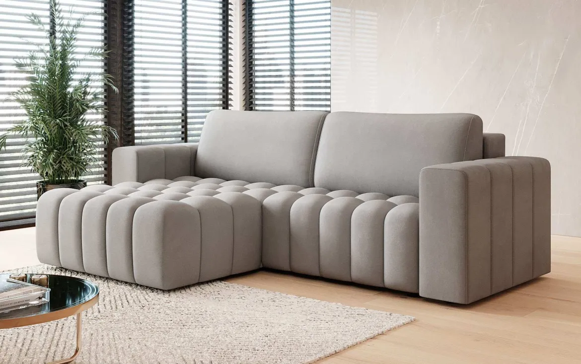 Designer Ecksofa Tirina mit Schlaffunktion