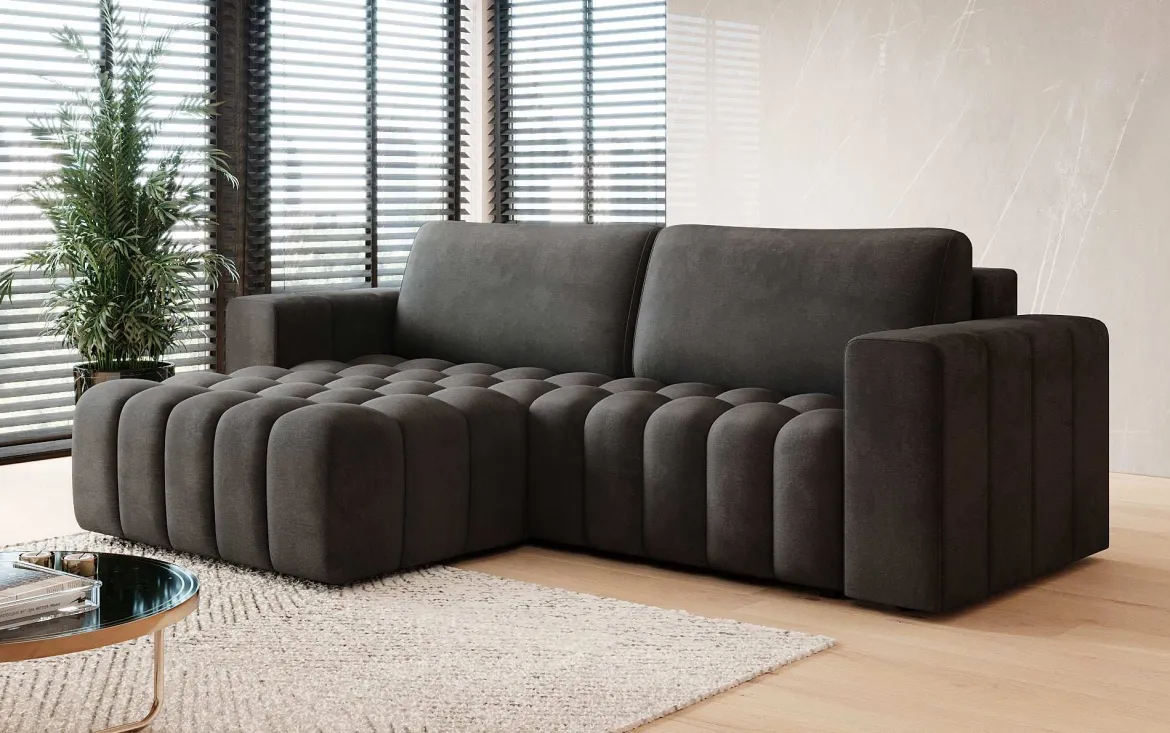 Designer Ecksofa Tirina mit Schlaffunktion