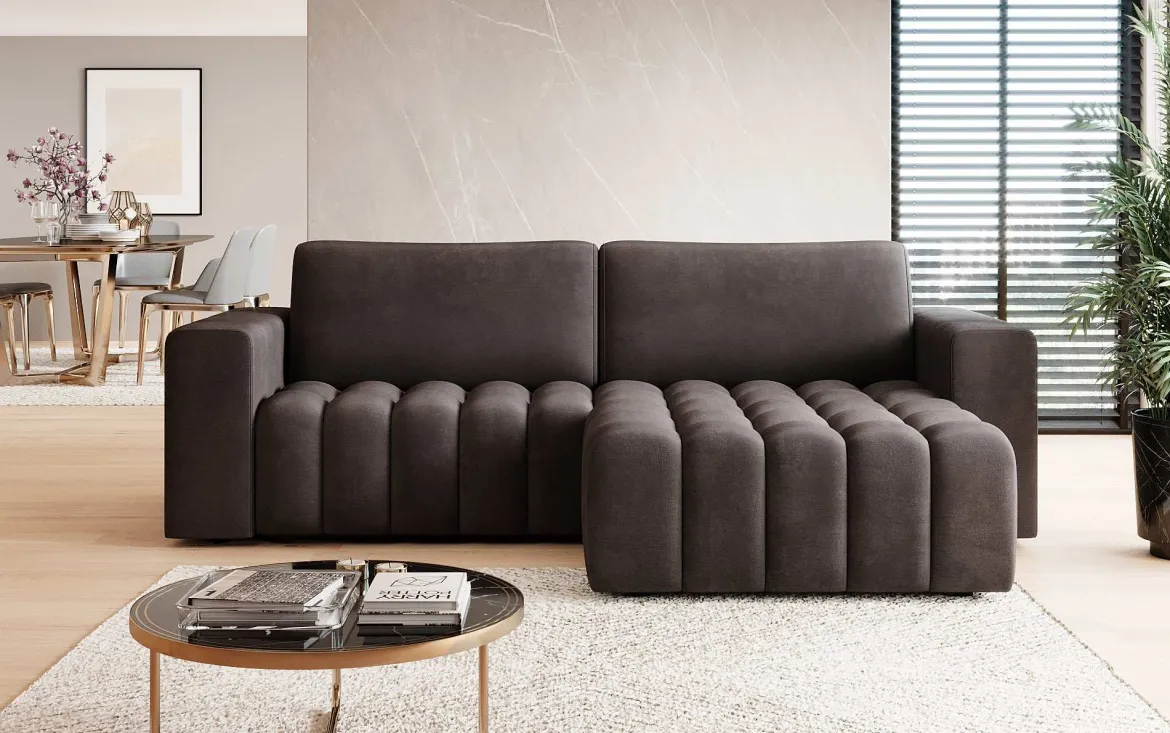 Designer Ecksofa Tirina mit Schlaffunktion