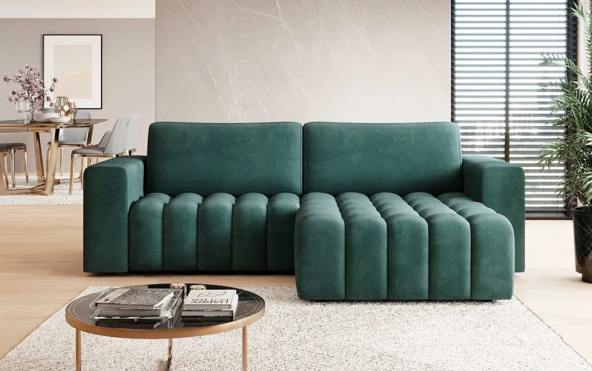 Designer Ecksofa Tirina mit Schlaffunktion