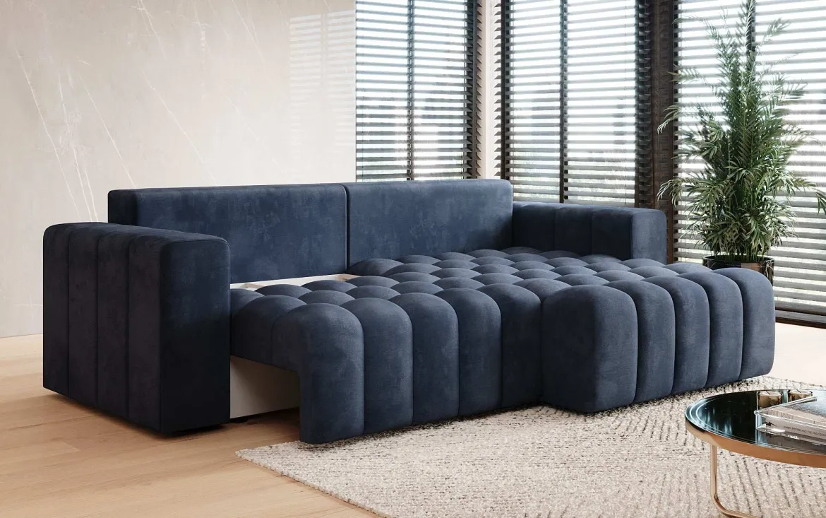 Designer Ecksofa Tirina mit Schlaffunktion