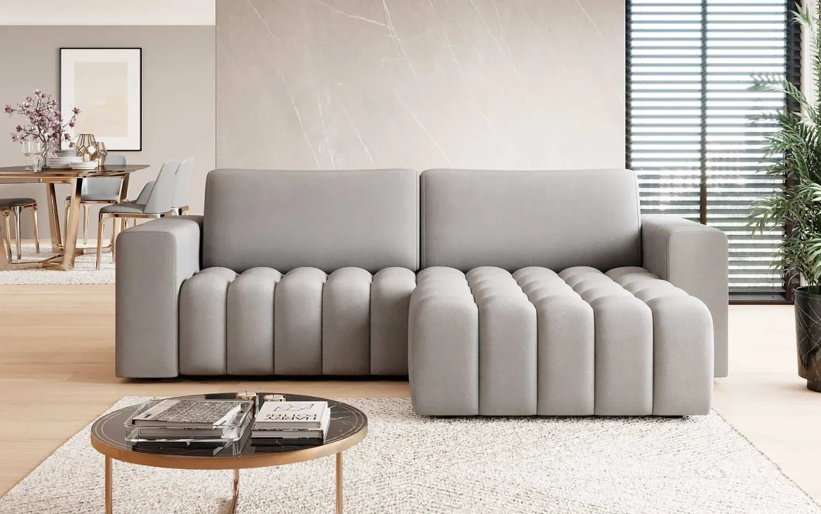 Designer Ecksofa Tirina mit Schlaffunktion