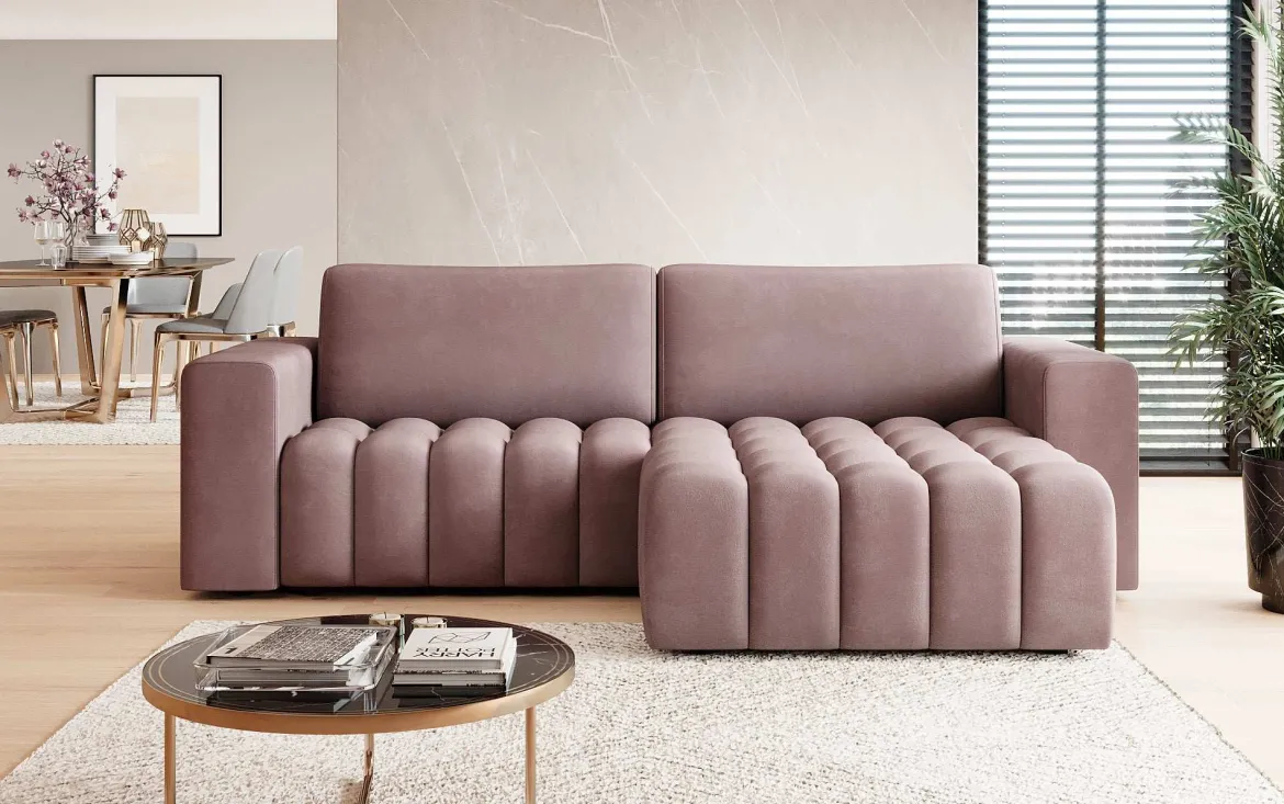 Designer Ecksofa Tirina mit Schlaffunktion