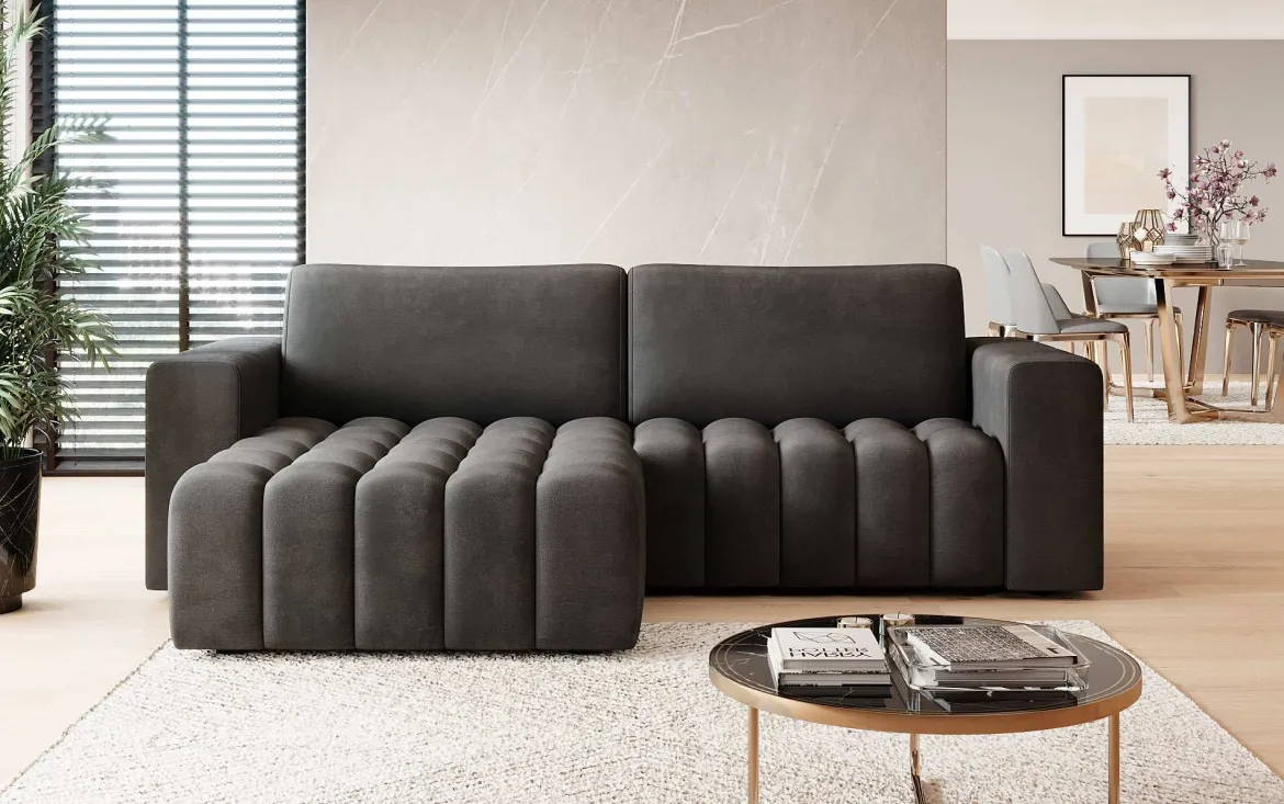 Designer Ecksofa Tirina mit Schlaffunktion