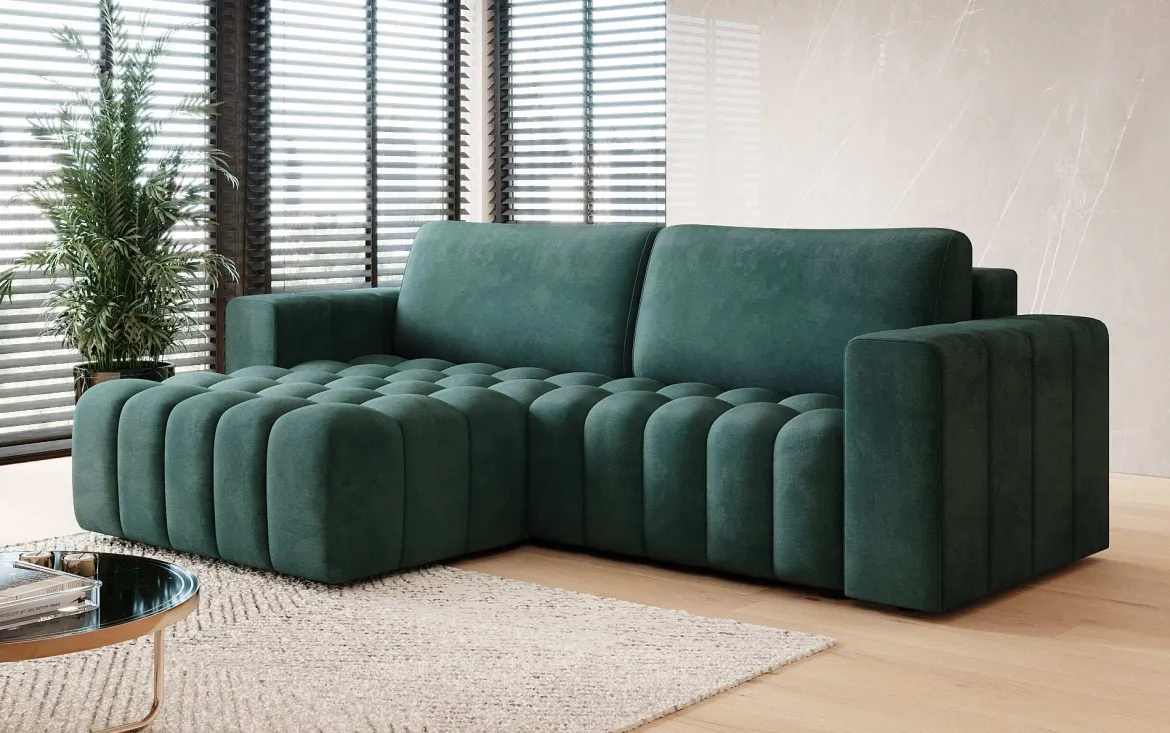 Designer Ecksofa Tirina mit Schlaffunktion
